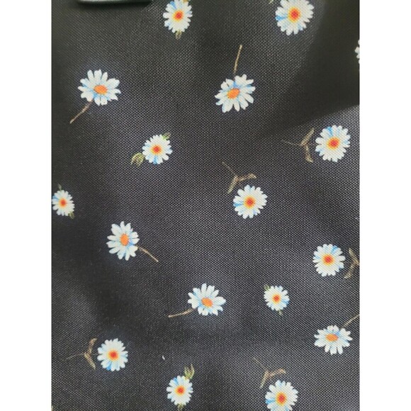 Alice + Olivia Black Daisy Print Duffel Bag w/ Crossbody Strap, MSRP $310 Summer - Picture 2 of 9